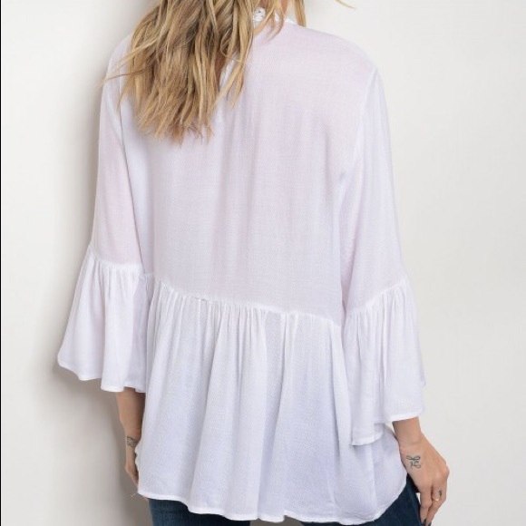 Lace Trim Babydoll Top [LAST TWO] - Picture 2 of 7